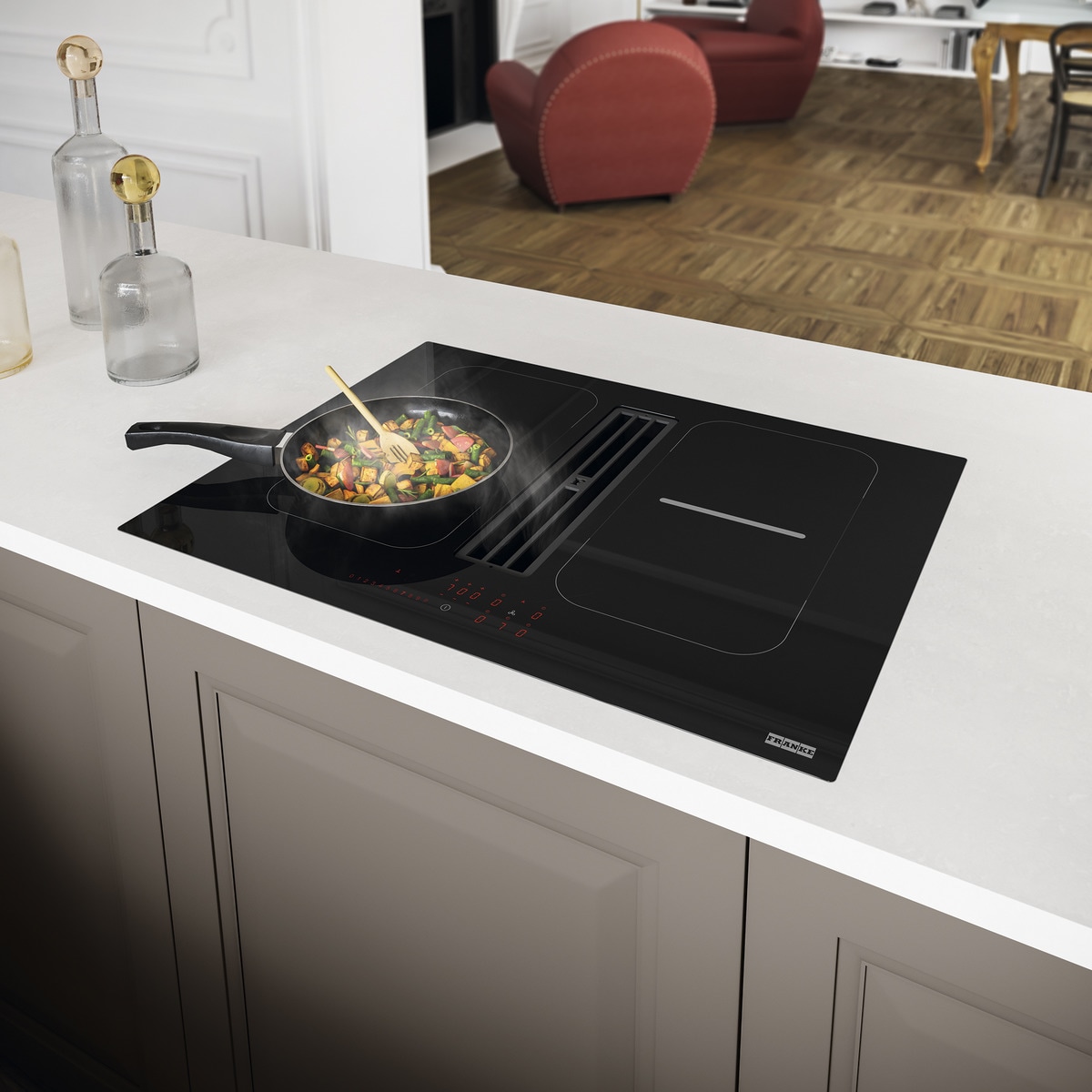 Placa inducción Franke con 4 zonas de cocción, con extractor integrado - 3400705338 Cristal negro-4