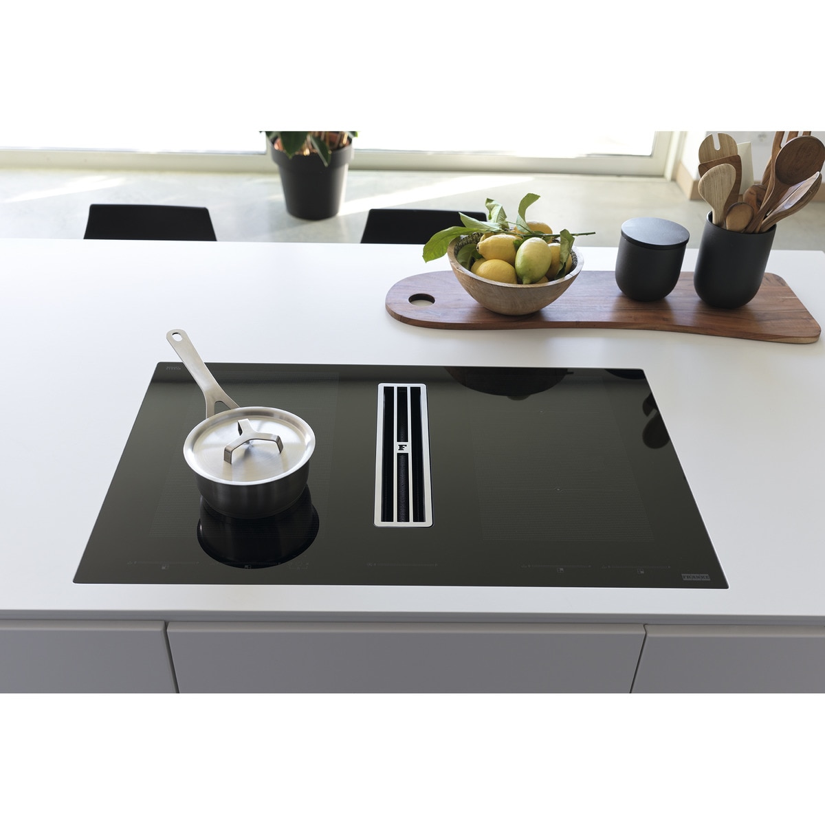 Placa inducción Franke con 4 zonas de cocción, con extractor integrado - 3400705336 Cristal negro-3