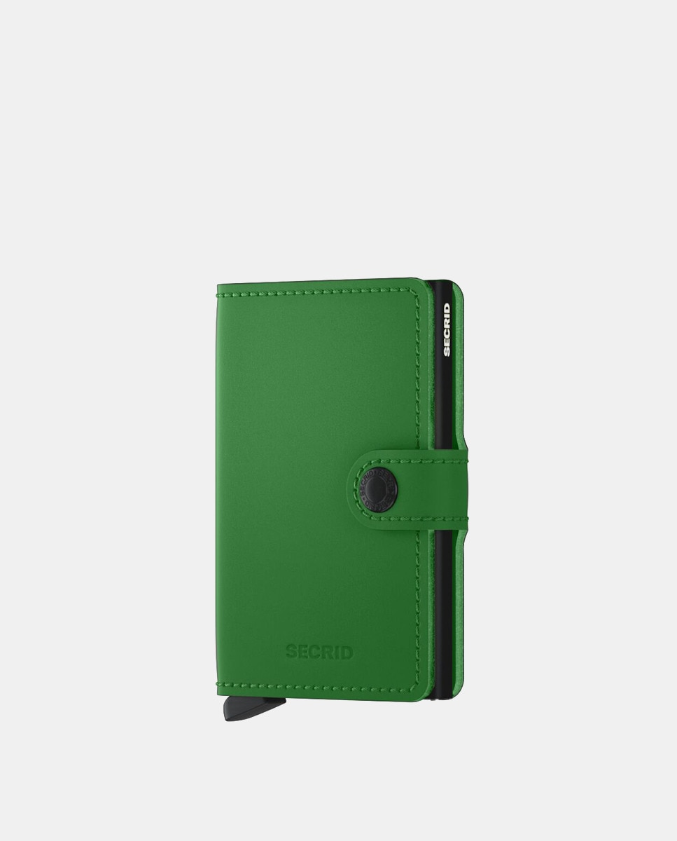 Porta-Cartões em Pele Vintage com Proteção RFID Verde-1