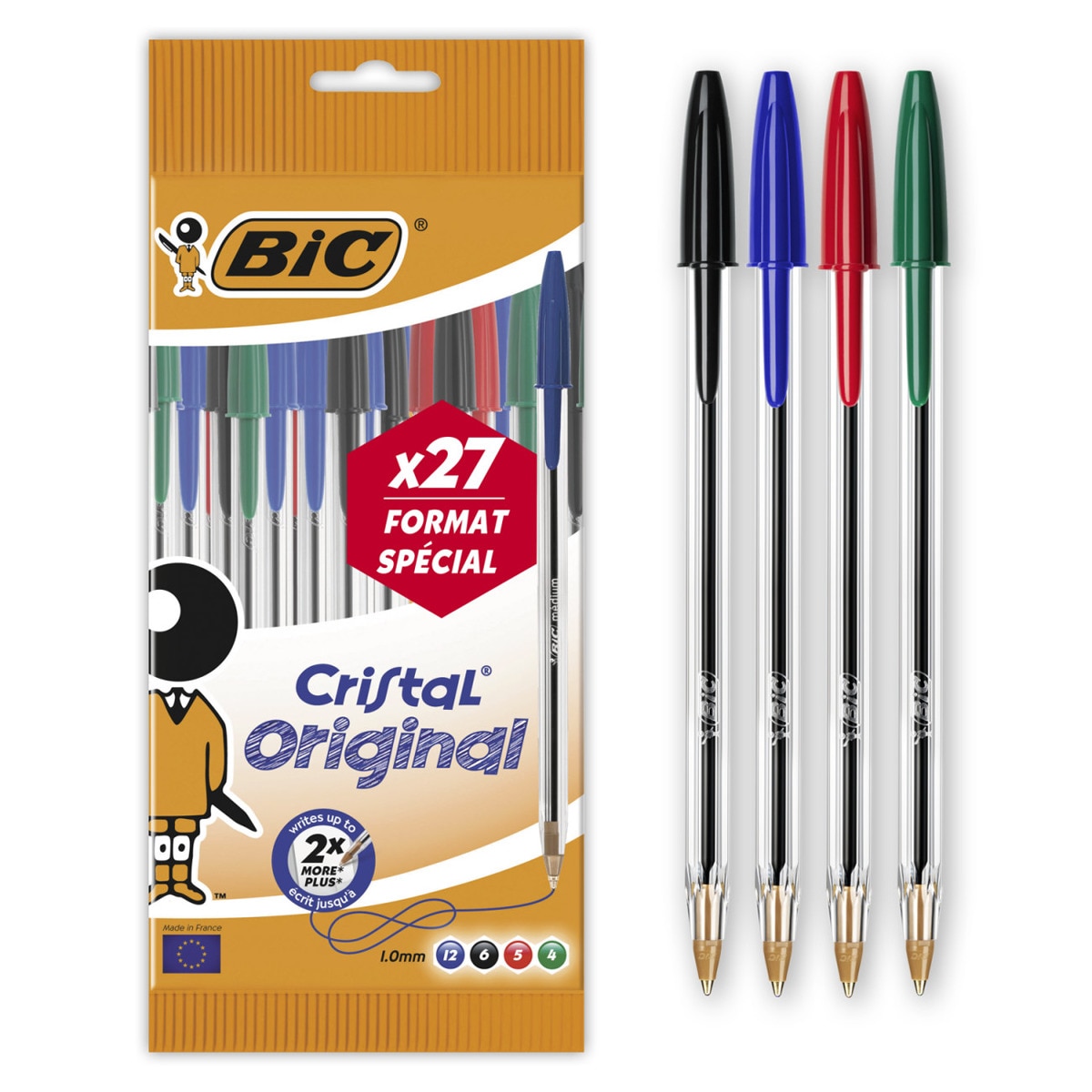 Imagen 0 de Bolsa 27 unidades  de bolígrafos cristal original BIC