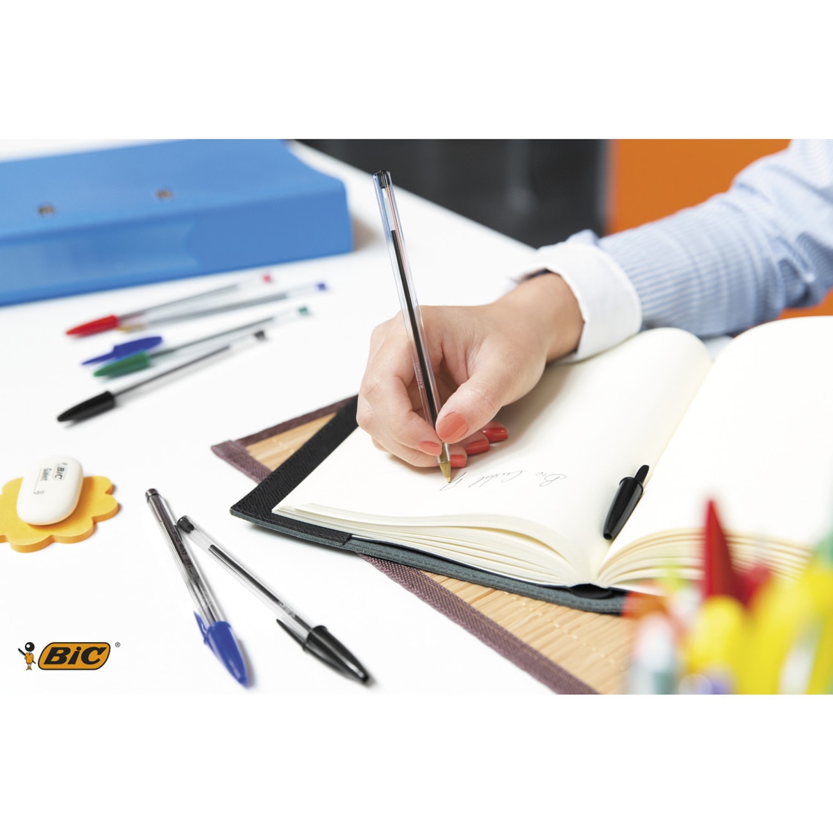 Bolsa 27 unidades de bolígrafos cristal original BIC Multicolor-7