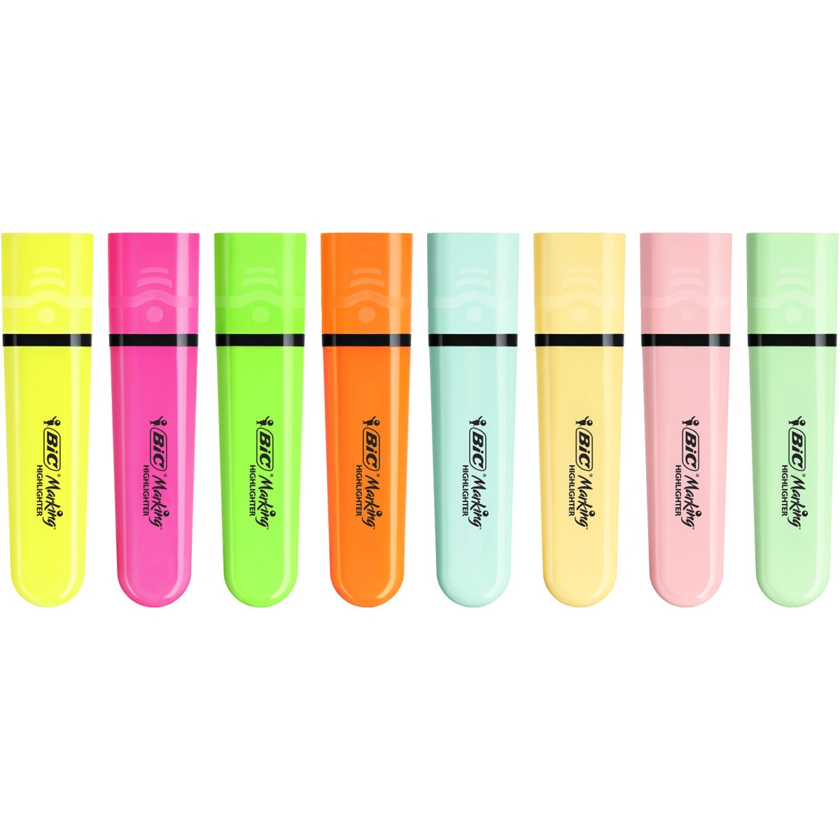 Pacote de 8 unidades Marcadores fluorescentes em cores pastel e neon BIC Multicolor-2