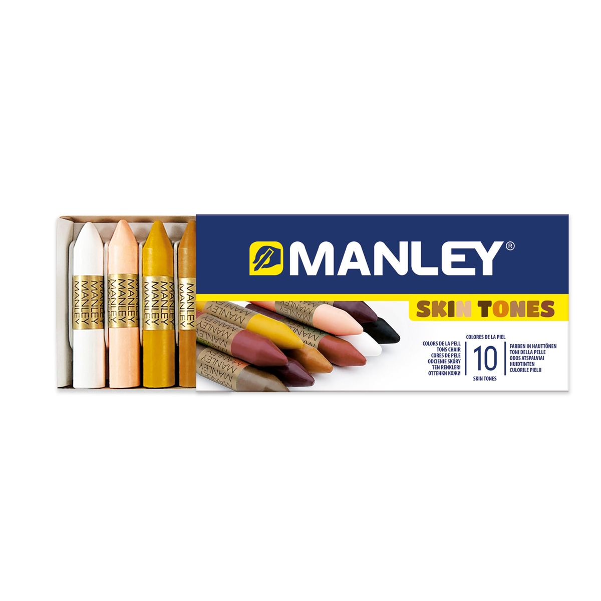 Pack 10 ceras colores de la piel Manley 2