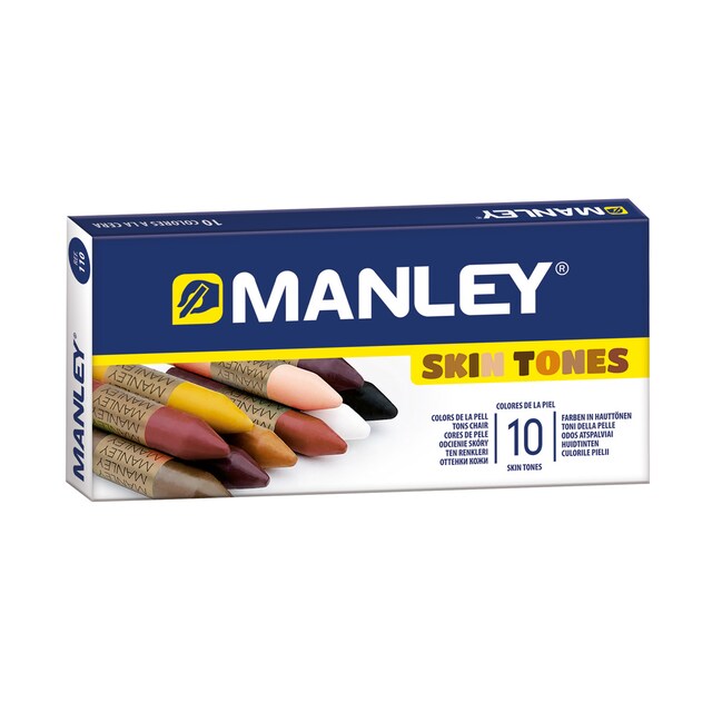 Imagen 0 de Estuche 10 ceras colores de la piel Manley
