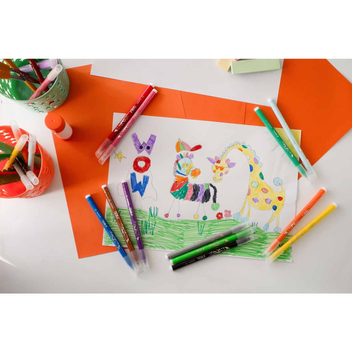 Pack 12 rotuladores clorear Kid Couleur Pastel BIC KIDs Multicolor-6