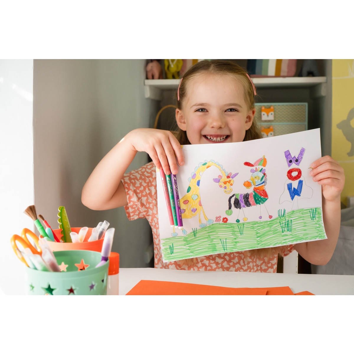 Pack 12 rotuladores clorear Kid Couleur Pastel BIC KIDs Multicolor-4
