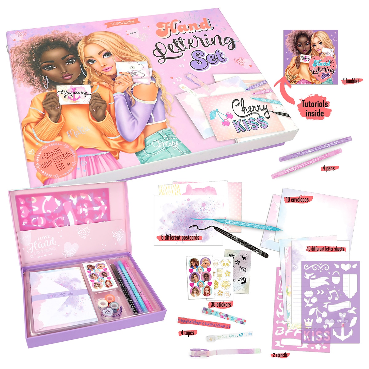Set de cartas y lettering TOPModel 1