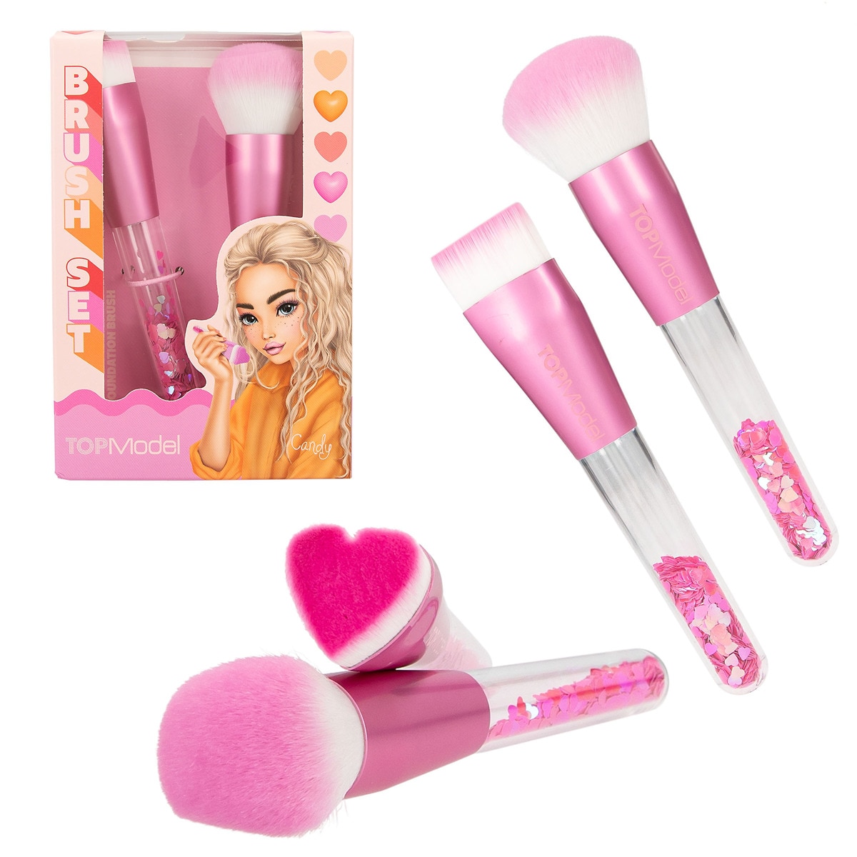 Set de brochas corazón Beauty and Me TOPModel 1
