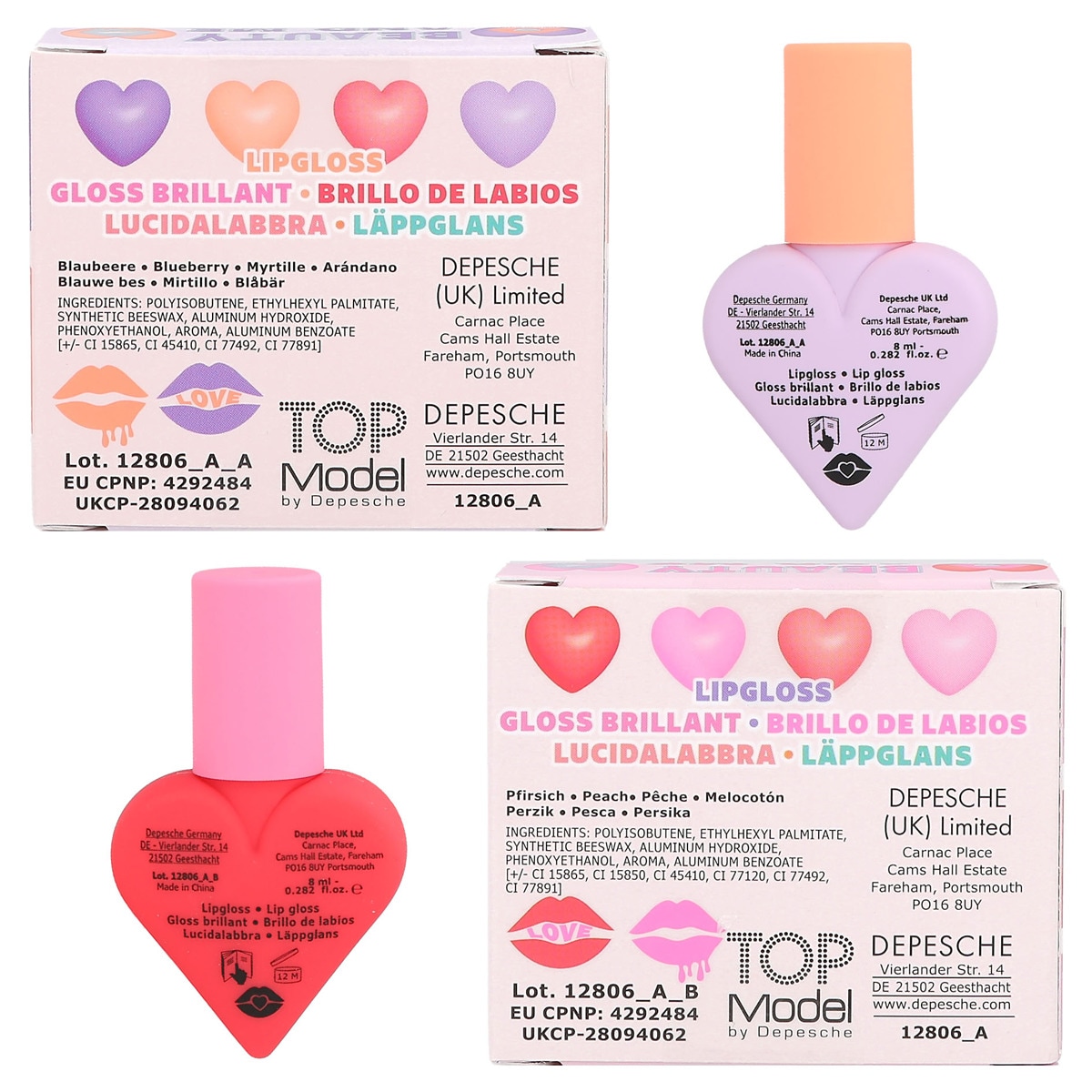 Brillo de labios Sweet Heart Beauty and Me TOPModel Surtido-5