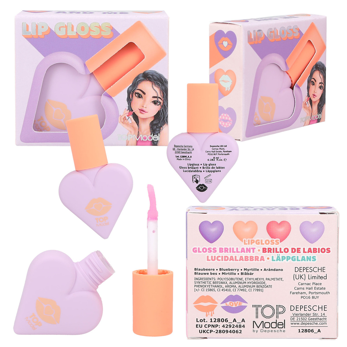 Brillo de labios Sweet Heart Beauty and Me TOPModel Surtido-4
