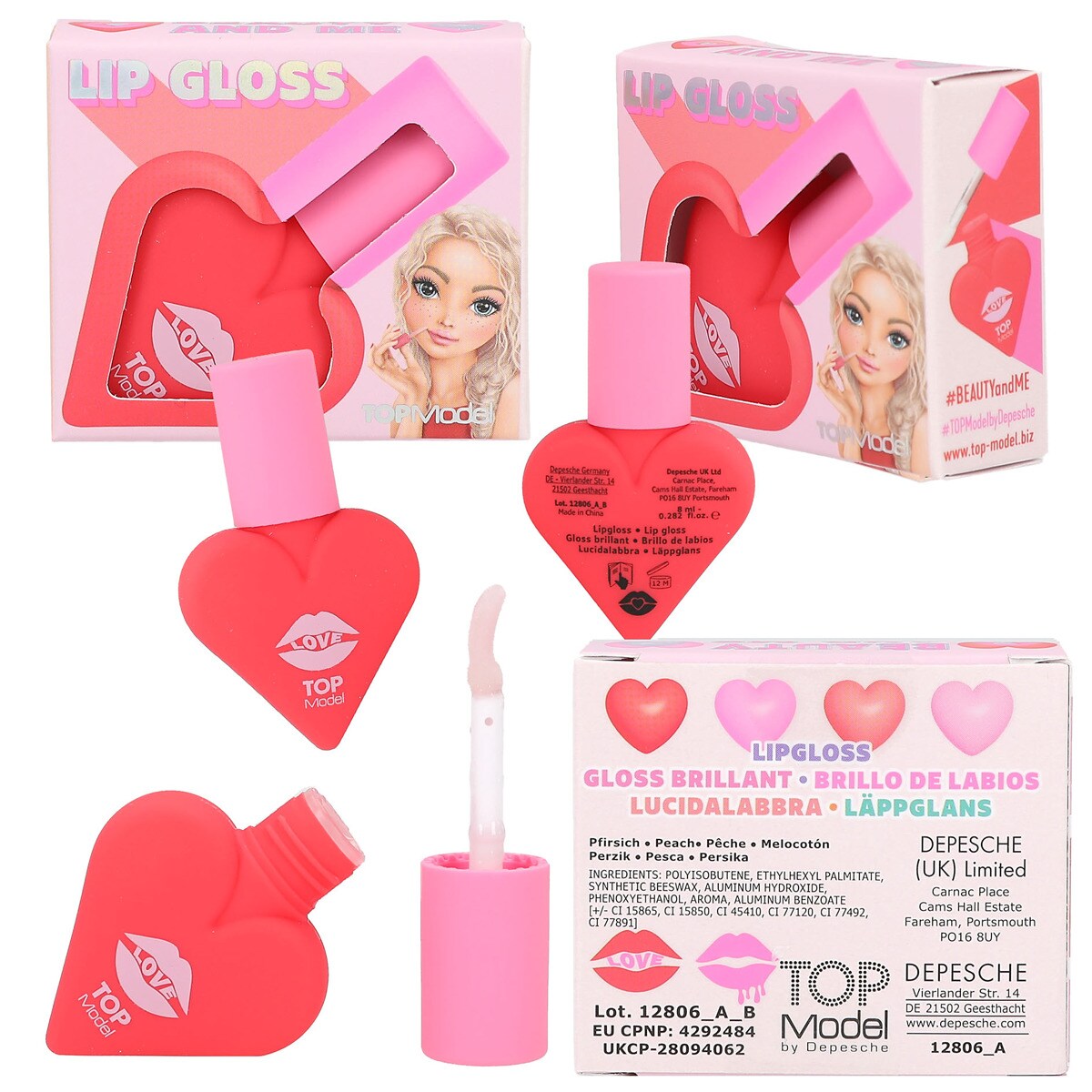 Brillo de labios Sweet Heart Beauty and Me TOPModel Surtido-3