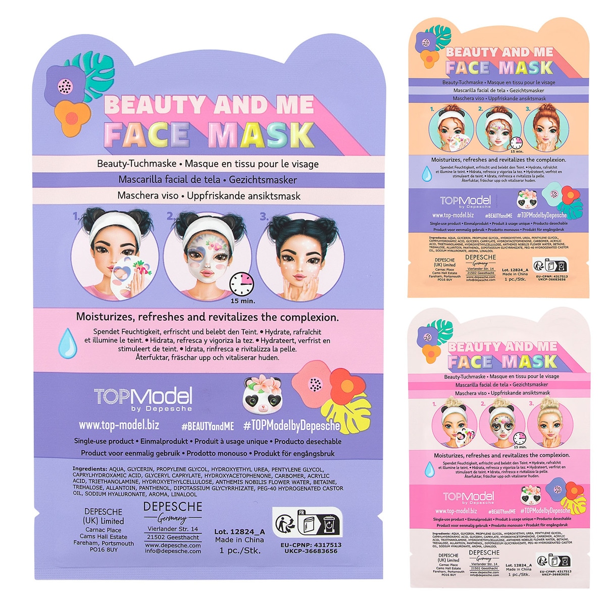 Mascarilla facial animal Beauty and Me TOPModel Surtido-6