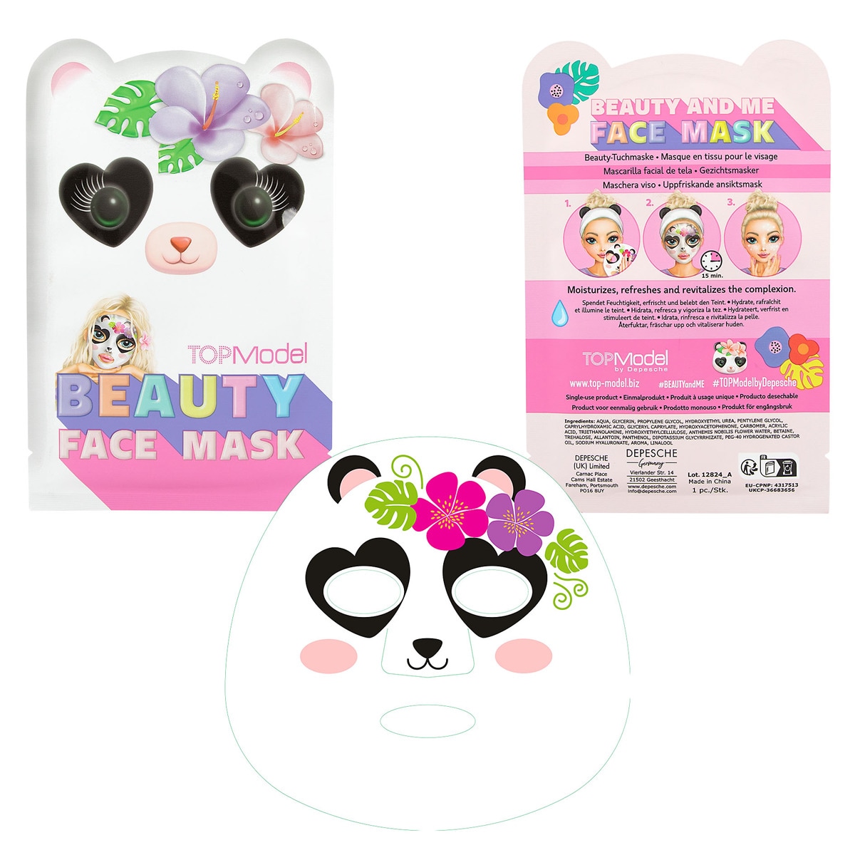 Mascarilla facial animal Beauty and Me TOPModel Surtido-4