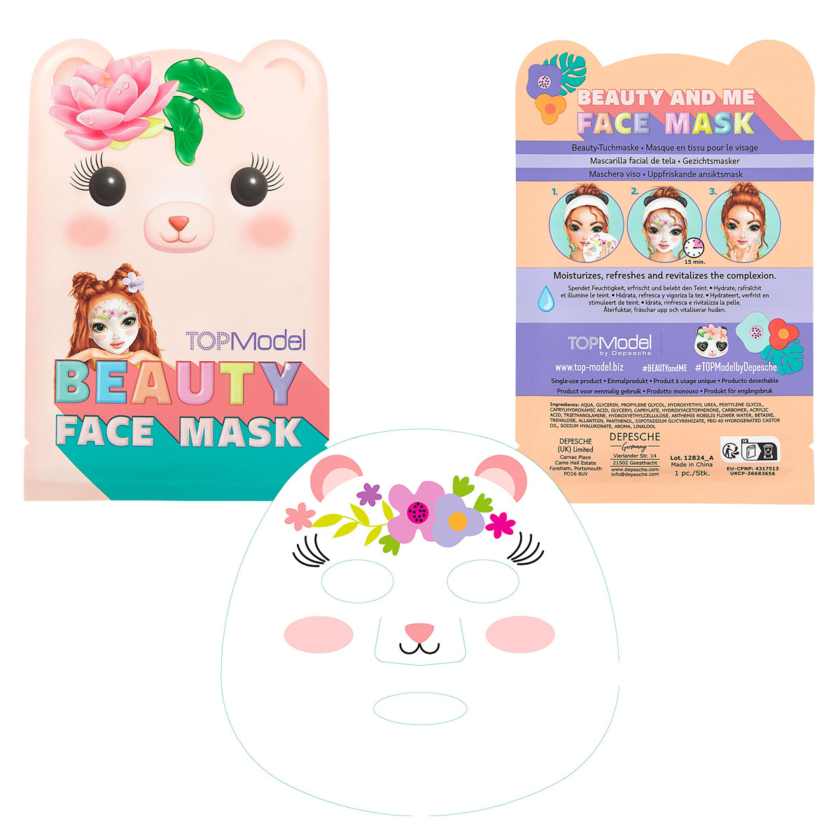 Mascarilla facial animal Beauty and Me TOPModel Surtido-3