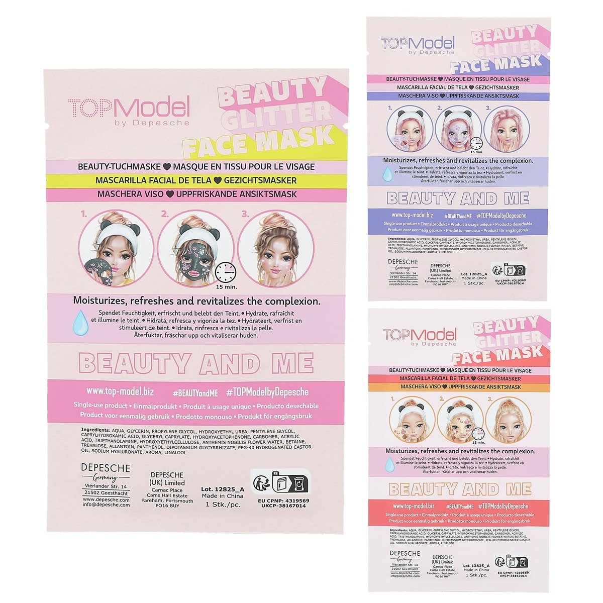 Mascara facial purpurina Beauty and Me TOPModel Sortido-6