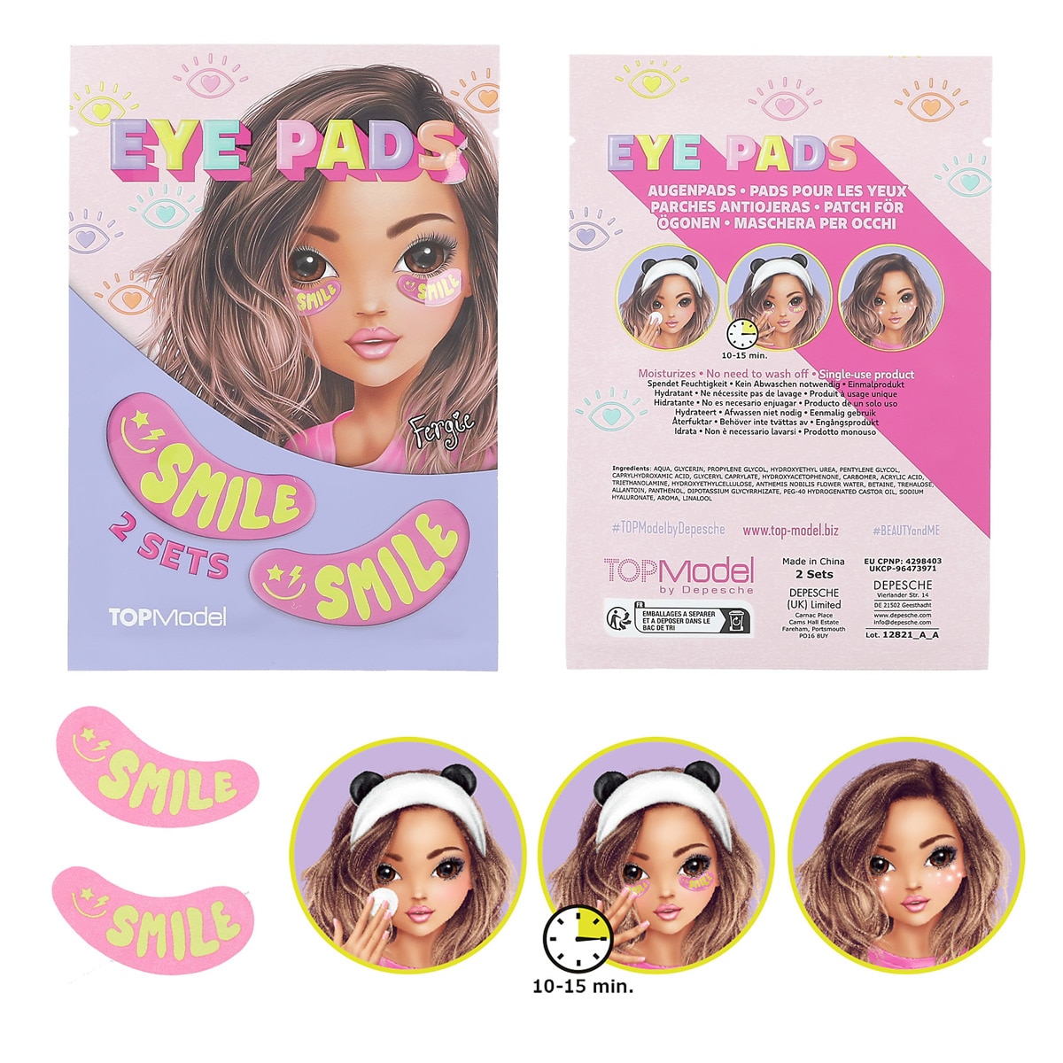 Parches para ojos impresos Beauty and Me TOPModel Surtido-5