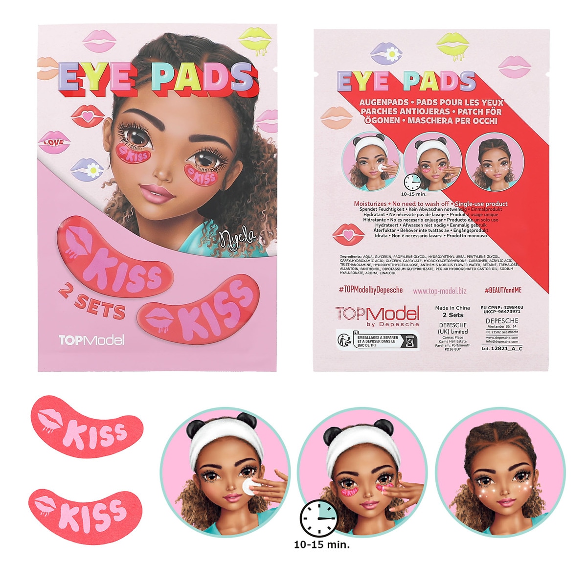 Parches para ojos impresos Beauty and Me TOPModel Surtido-3