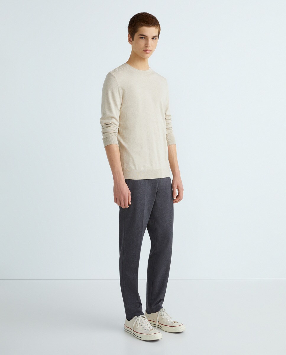 Calças de Fato Slim Fit Cinzento-escuro-1