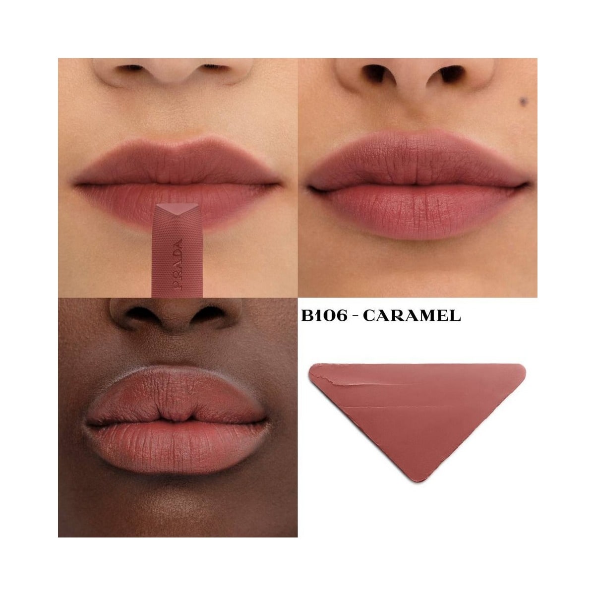 Batom Monochrome Soft Matte Prada Beauty B106	CARAMEL-4