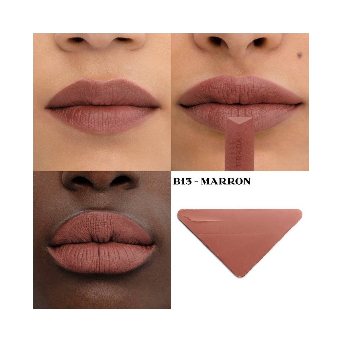 Batom Monochrome Soft Matte Prada Beauty B13 MARRON-3