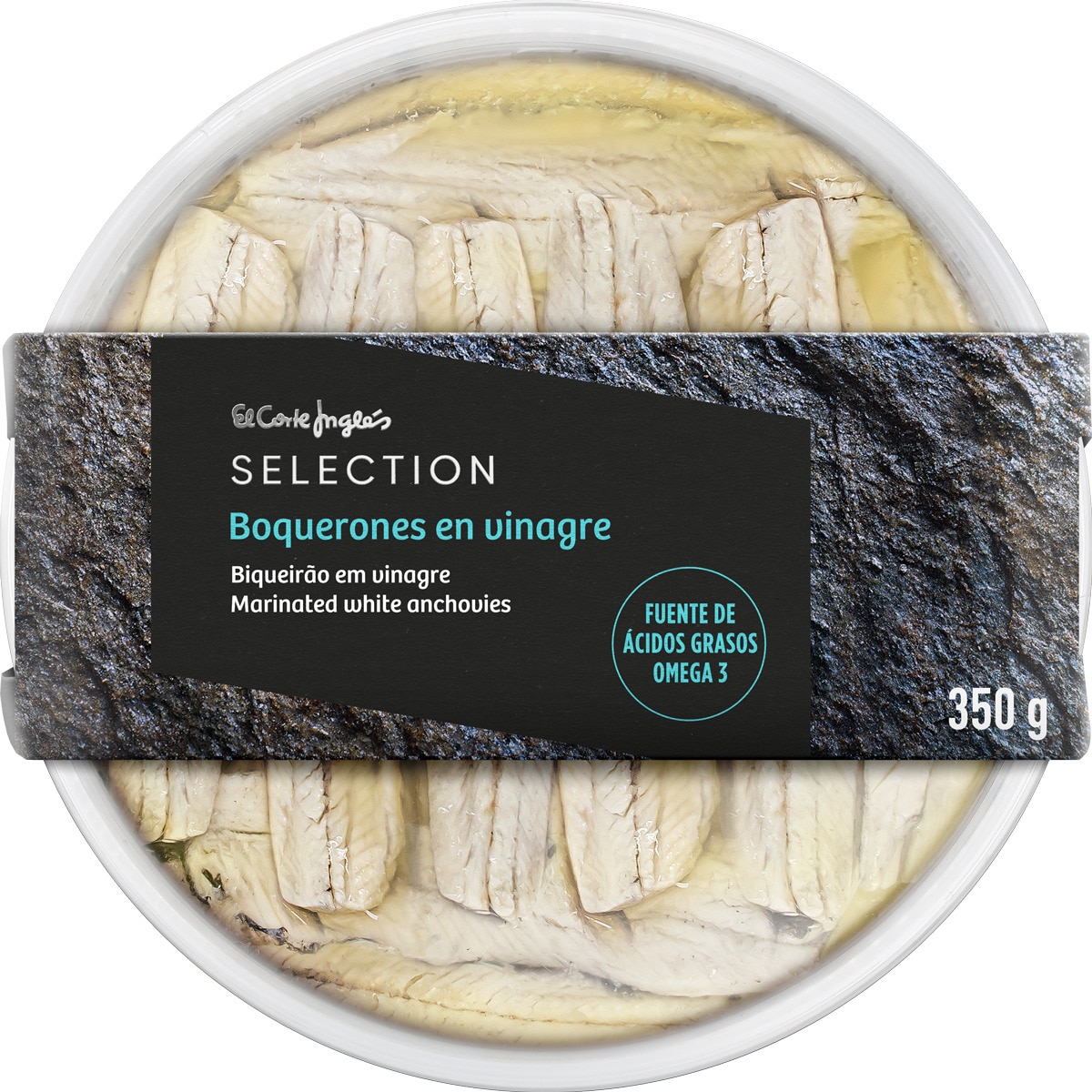 boquerones en vinagre tarrina 350 g neto escurrido