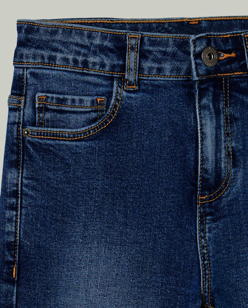 Pantalón de niño denim 5 bolsillos regular Azul-3