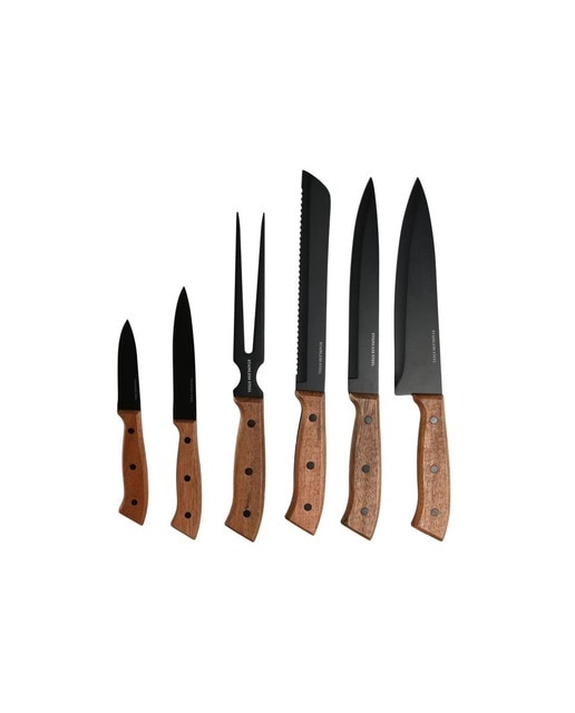 Imagen 0 de Cuchillo set 6 inox acacia 4x1x33 natural