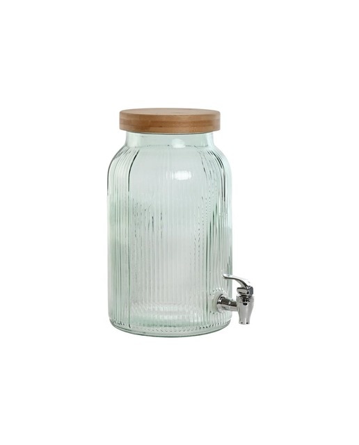Imagen 0 de Dispensador bebidas cristal bambú 18x18x31 5,5l