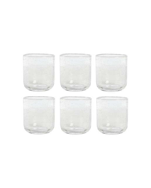 Imagen 0 de Vaso set 6 cristal 8,3x8,3x9,3 320ml burbujas