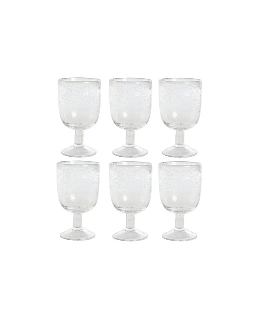 Imagen 0 de Copa set 6 cristal 8x8x14 300ml burbujas