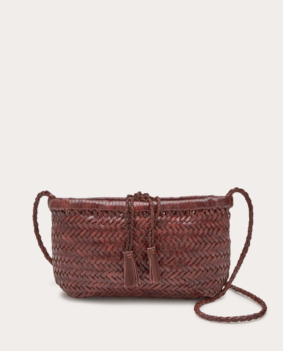 Mala a Tiracolo Minsu em Pele Castanho-1