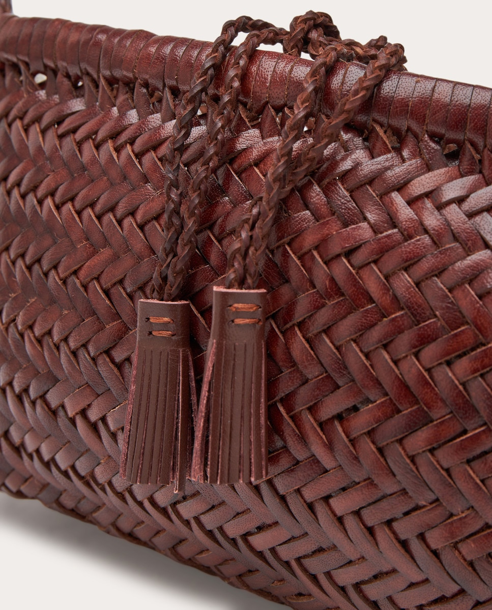 Mala a Tiracolo Minsu em Pele Castanho-4