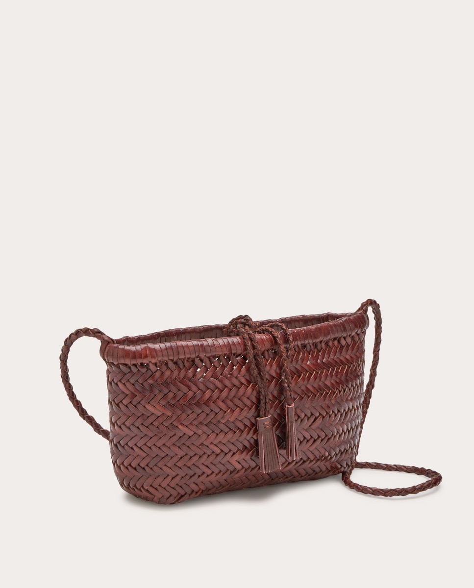 Mala a Tiracolo Minsu em Pele Castanho-2