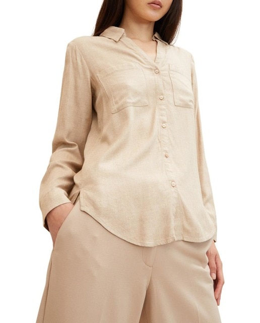 Imagen 0 de Blusa manga francesa bolsillos