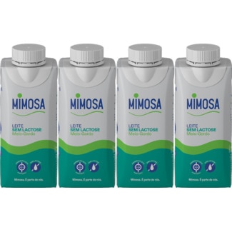 Leite sem Lactose Maio gordo Pack 4 embalagem 200 ml - Mimosa