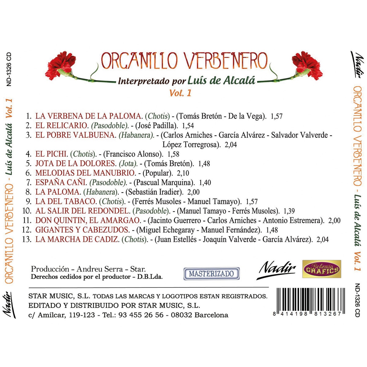 Organillo Verbenero Vol. 1 (CD) 2