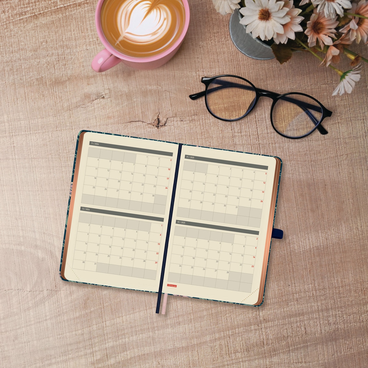 Agenda 18 Meses Julho 2024-Dezembro 2025 Minimal M3 Daisy Vista Semanal Horizontal Internacional Multilingue - 100x150 mm Multicolor-5