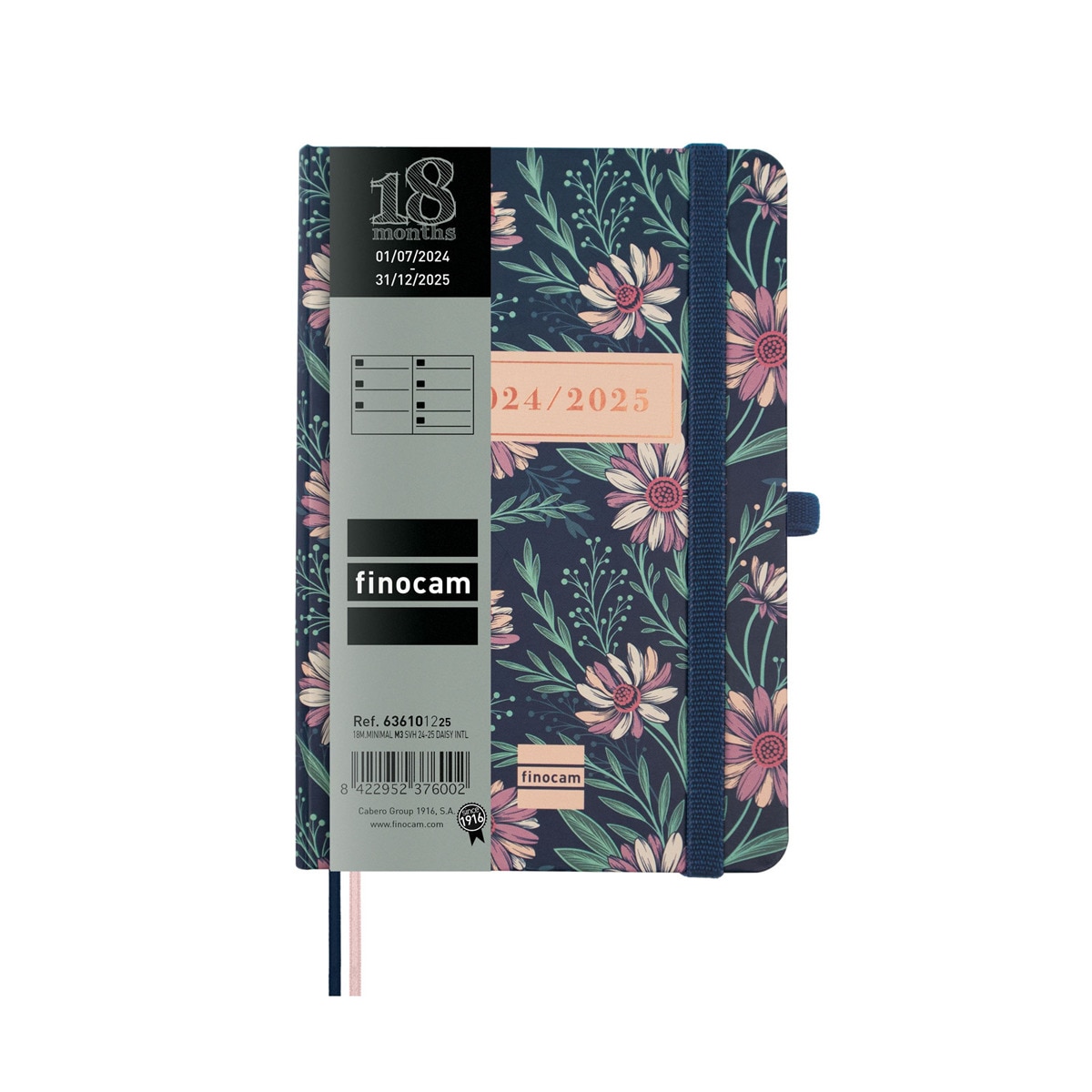 Agenda 18 Meses Julho 2024-Dezembro 2025 Minimal M3 Daisy Vista Semanal Horizontal Internacional Multilingue - 100x150 mm Multicolor-2