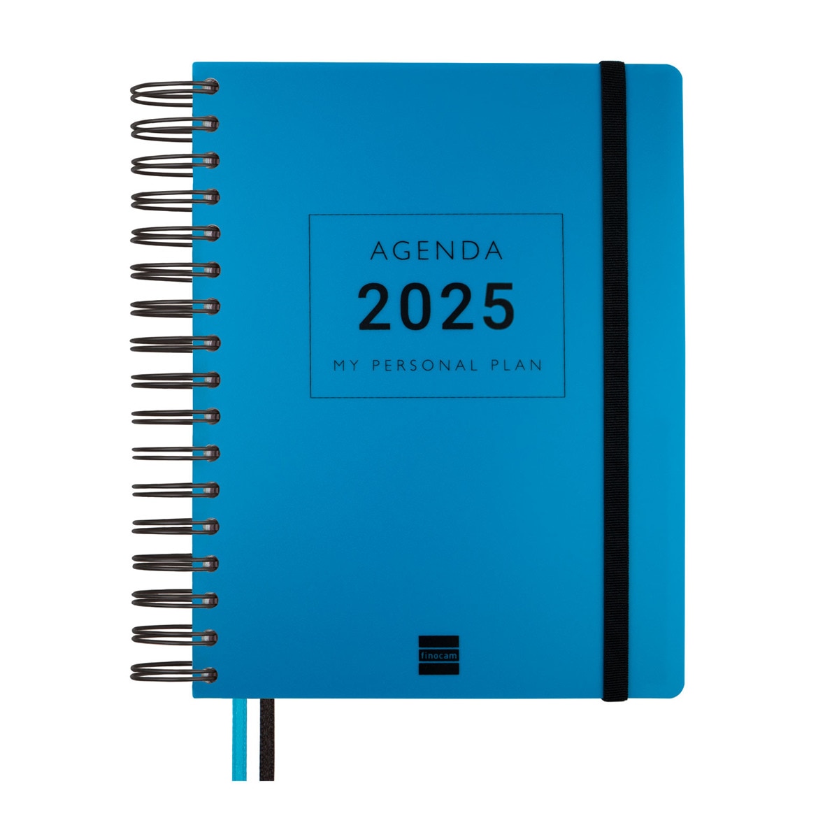 Agenda de 16 Meses Setembro 2024-Dezembro 2025 Tempus 1/4 Vista Semanal Vertical Multilingue 155x217 mm - Azul Azul-1