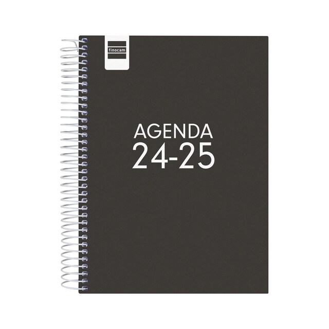 Imagen 0 de Agenda curso 2024-2025 Cool 1/4 - 155x212 mm 1 día página Finocam negro catalán multilingüe