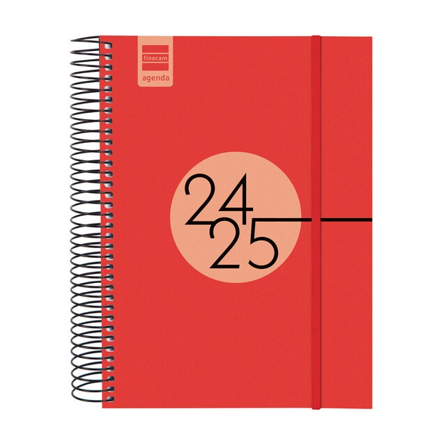 Imagen 0 de Agenda curso 2024-2025 Espir E10 - 155x212 mm 1 día página Finocam rojo catalán