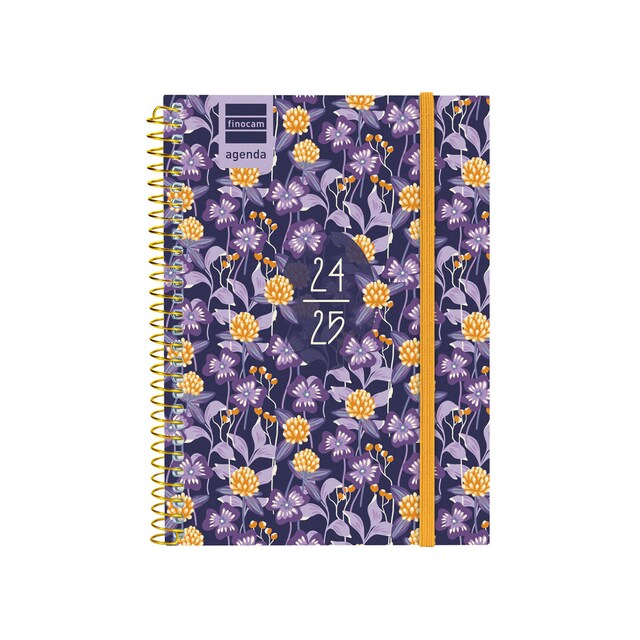 Imagen 0 de Agenda curso 2024-2025 Secundaria 1/8 - 120x164 mm semana vista horizontal Lilac Finocam portugués multilingüe