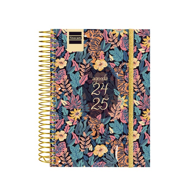 Imagen 0 de Agenda curso 2024-2025 Secundaria 1/8 - 120x164 mm 1 día página Tiger Finocam portugués multilingüe