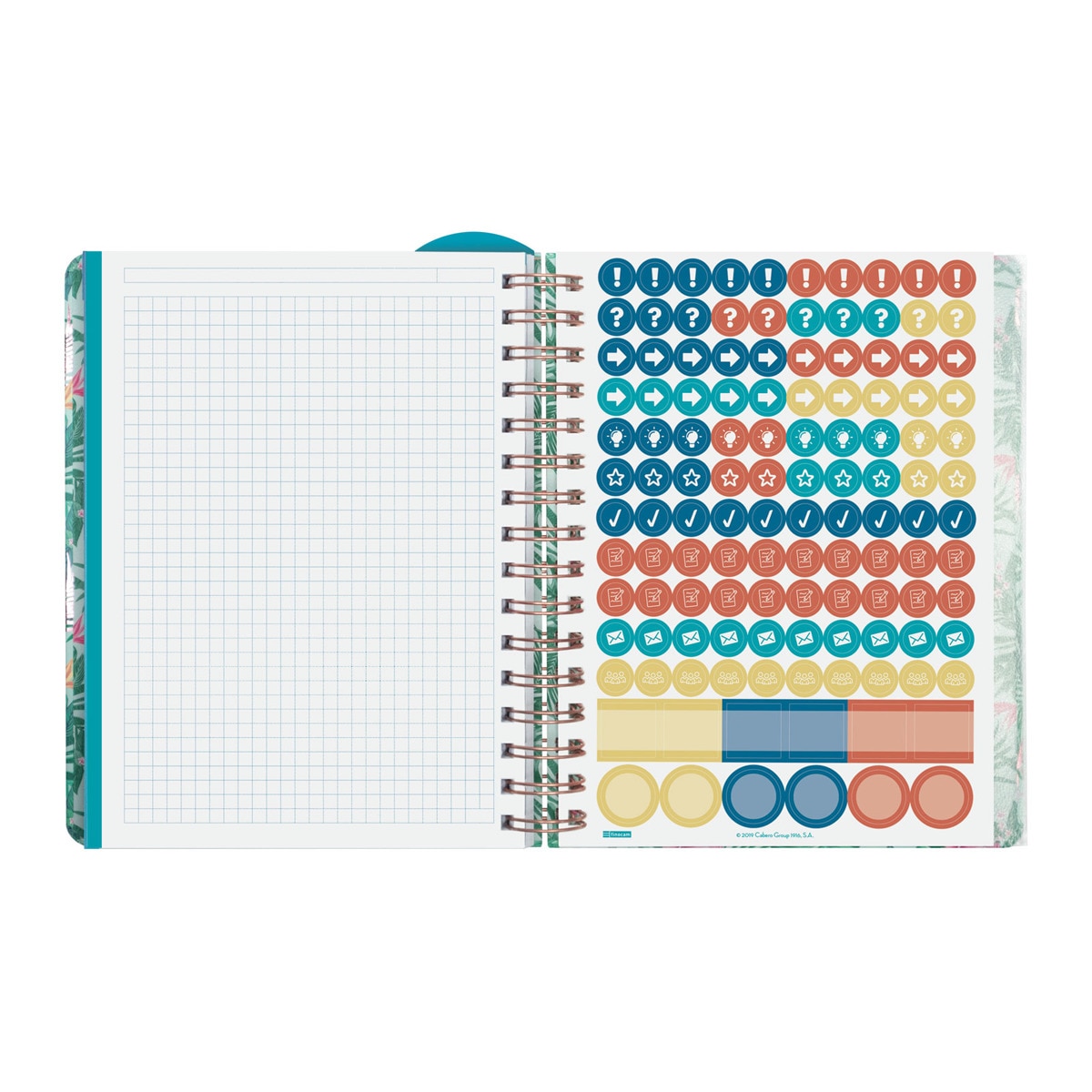 Agenda para el docente curso 2024-2025 Magistral 1/4 - 155x212 mm semana vista horizontal Tropic Finocam catalán Multicolor-6