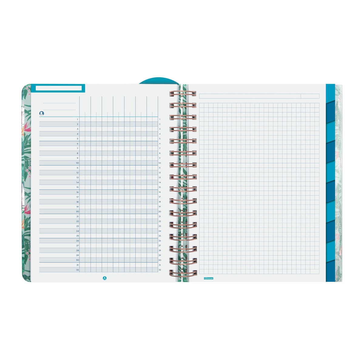 Agenda para el docente curso 2024-2025 Magistral 1/4 - 155x212 mm semana vista horizontal Tropic Finocam catalán Multicolor-5
