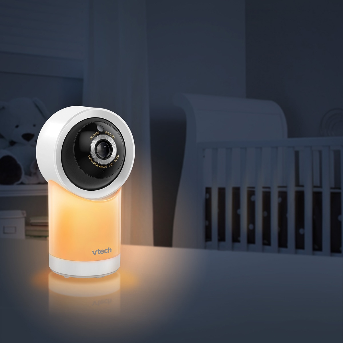 Vigilabebés VTECH WIFI conectado con pantalla Full HD de 7" con control a través de la APP gratuita. Blanco-4