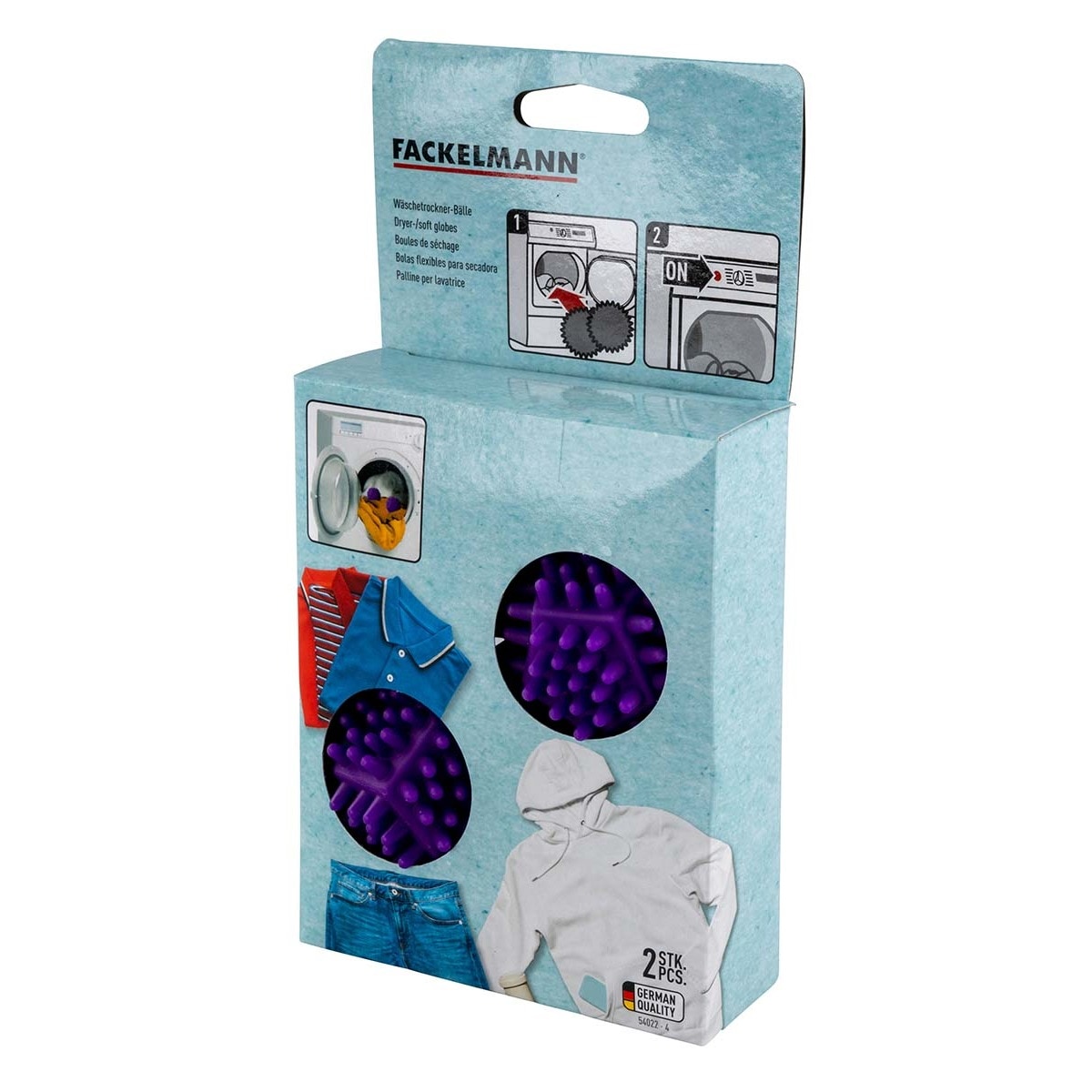Set de 2 bolas para secadora Tiras Fackelmann Morado-2