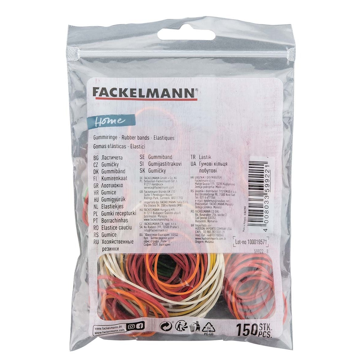 Set de 150 gomas elásticas Fackelmann Multicolor-2