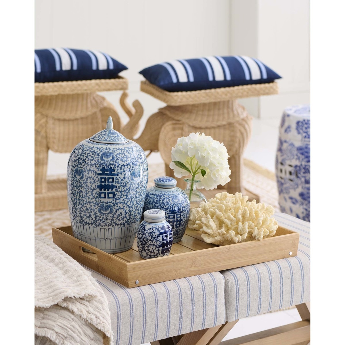 Tíbor azul Qing El Corte Inglés Azul-6