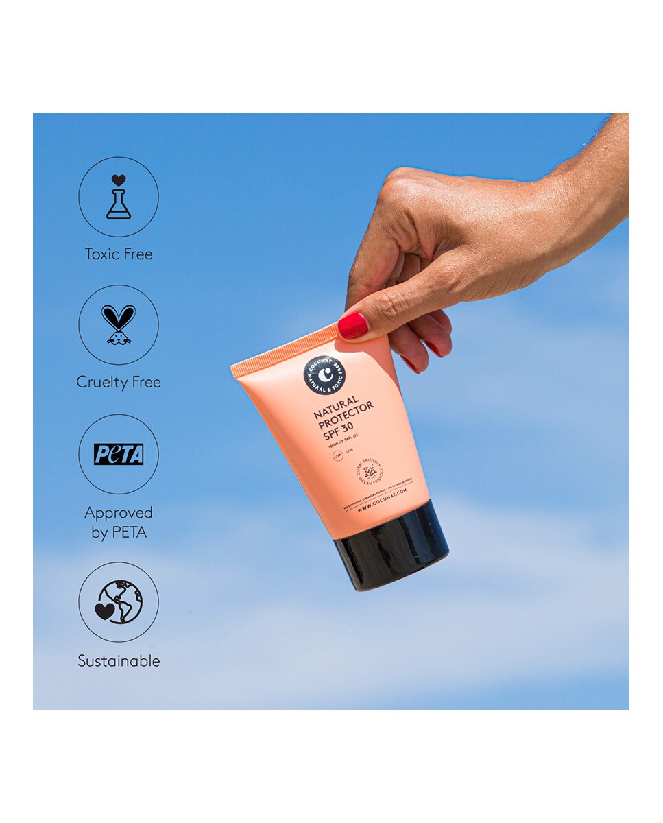 COCUNAT Natural Protector SPF 30 – Natürlicher Sonnenschutz, Leicht & Korallenfreundlich, 100 Ml